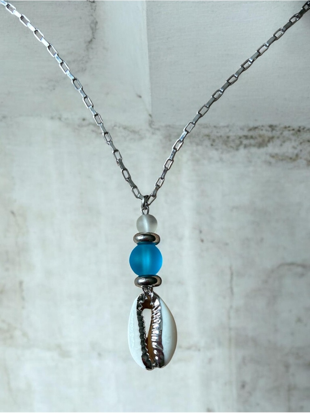 Handcrafted Blue & White Shell Pendant Necklaces $25 ea - Women Jewelry